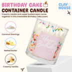 Birthday Cake Container Candle - Che Cose Belle