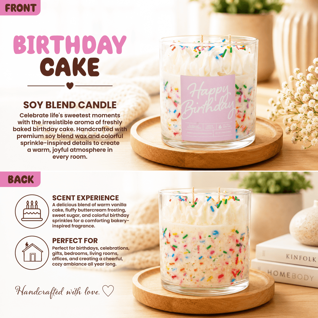 Birthday Cake Container Candle - Che Cose Belle