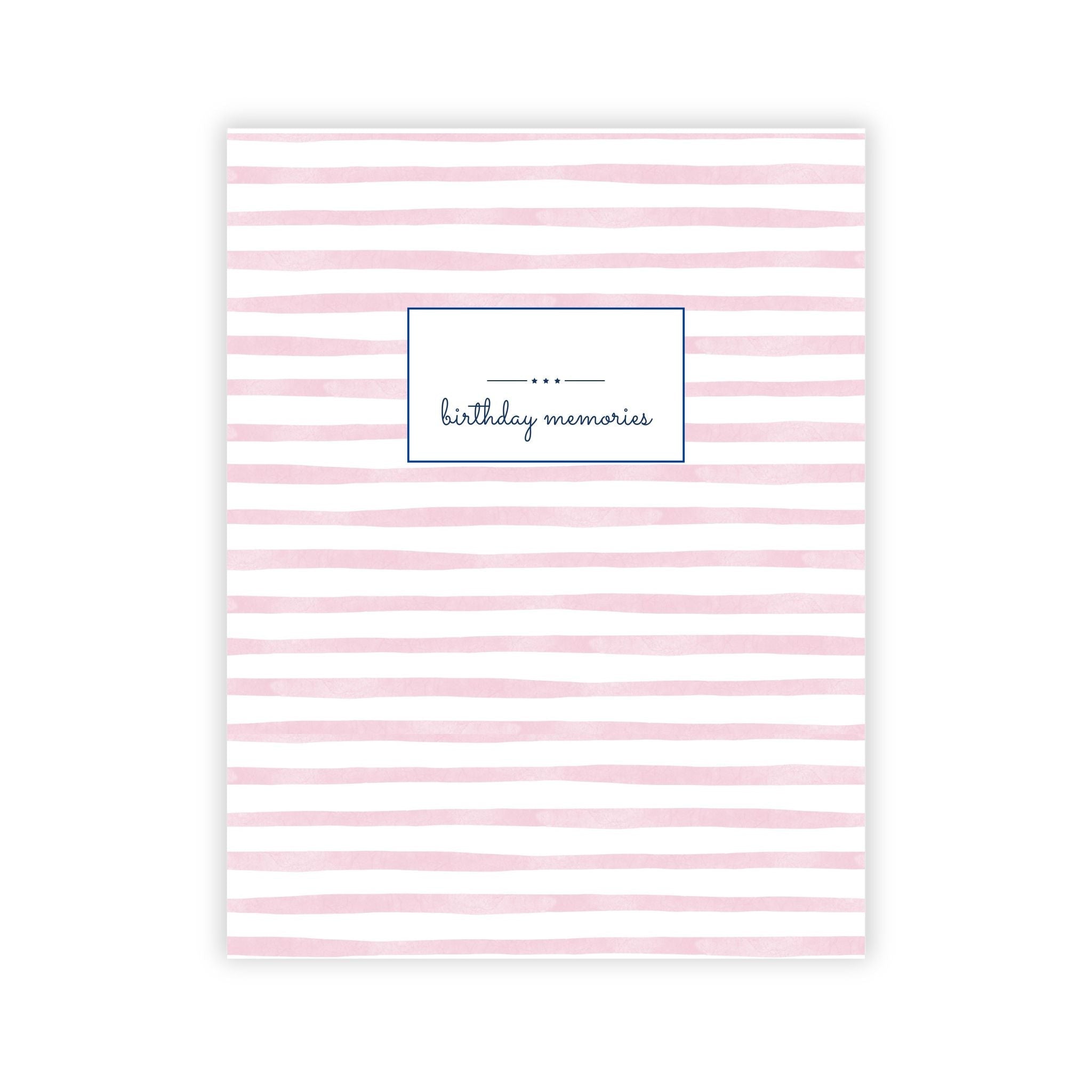Birthday Memory Book - Blush Stripes - Che Cose Belle