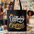 Birthday Queen Tote Bag, Glam Party Tote Bag for Stylish Women - Che Cose Belle