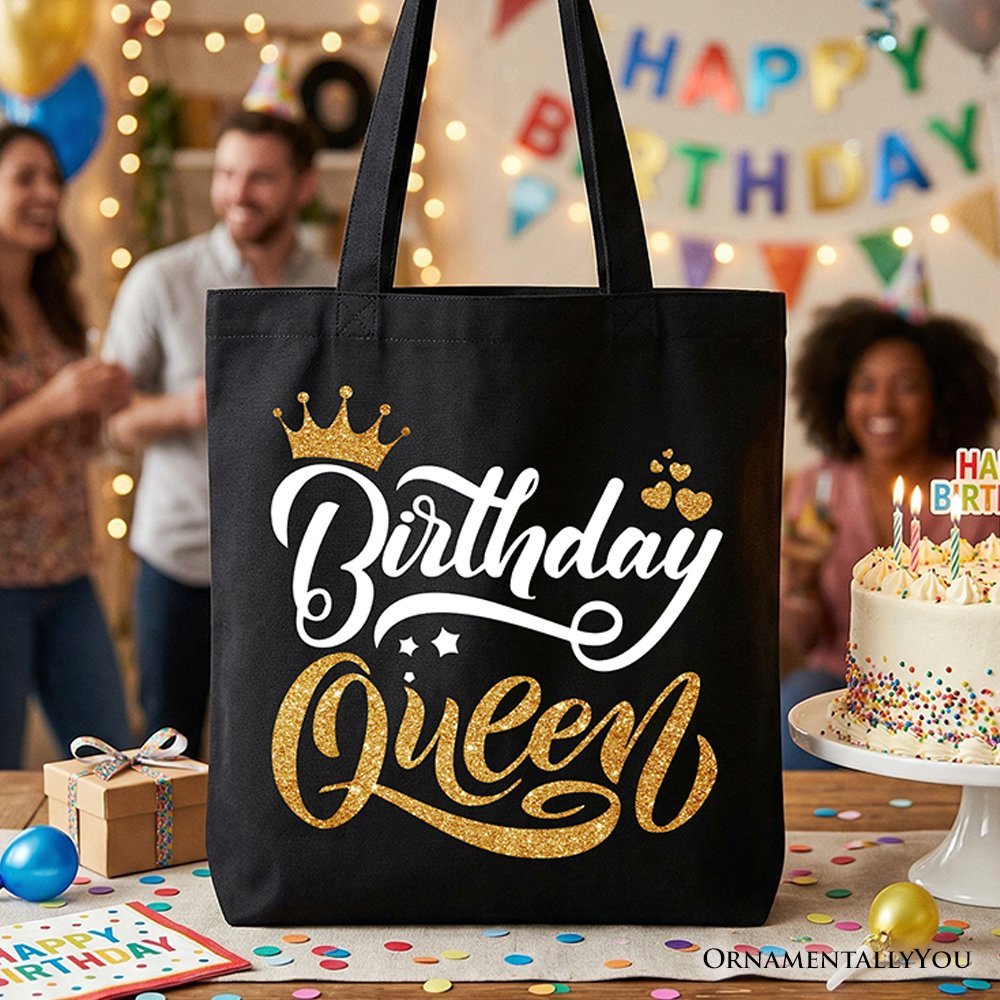 Birthday Queen Tote Bag, Glam Party Tote Bag for Stylish Women - Che Cose Belle