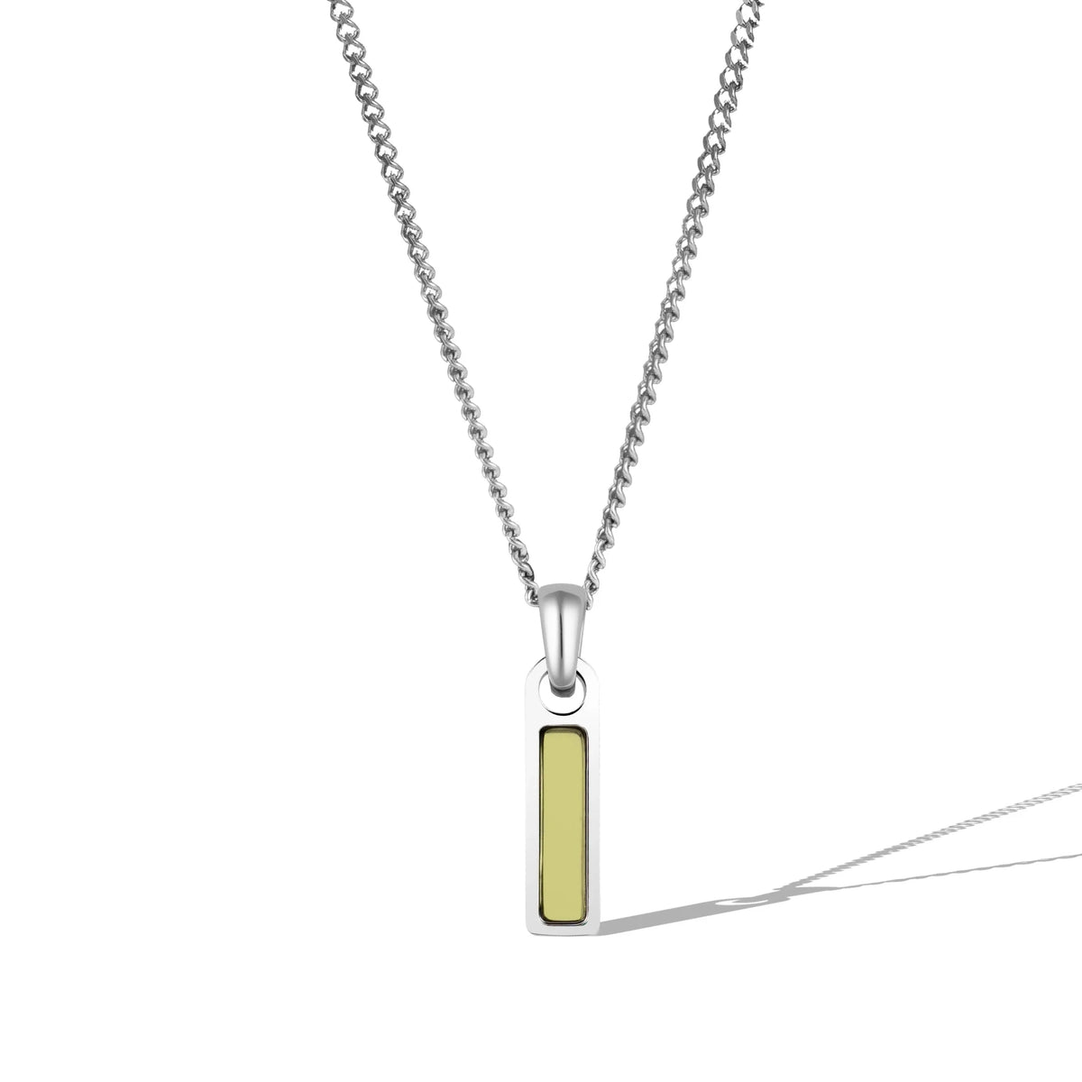 Birthstone Tag Necklace - Silver - Che Cose Belle