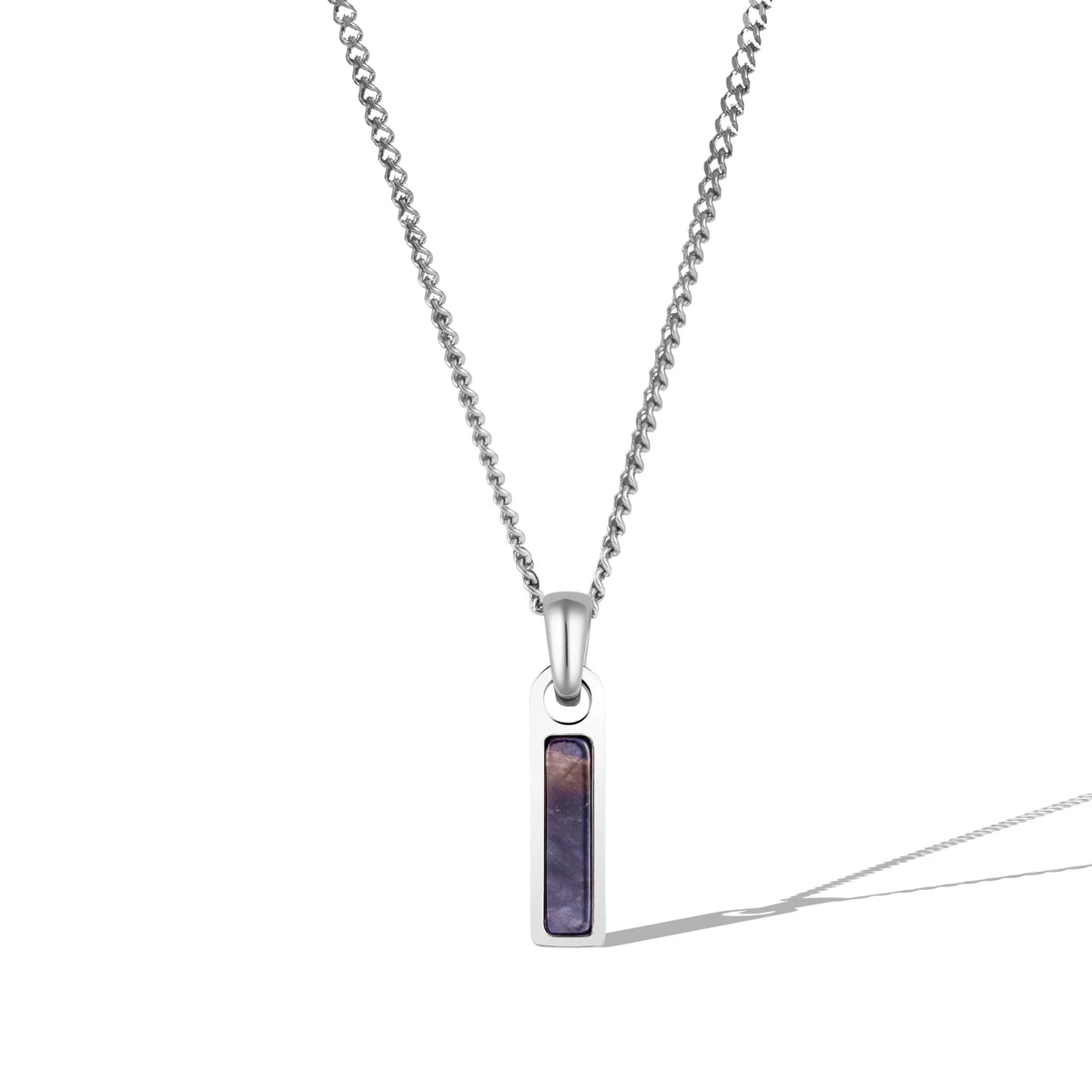 Birthstone Tag Necklace - Silver - Che Cose Belle