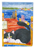 Black and White Cat No Fishing Garden Flag – Decorative Outdoor Yard Flag - Che Cose Belle