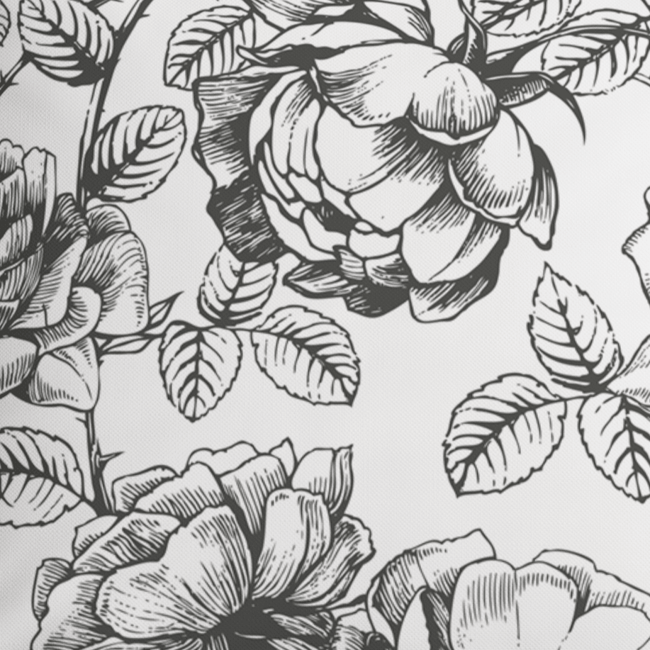 Black and White Floral Pillow in Emmaline - Che Cose Belle