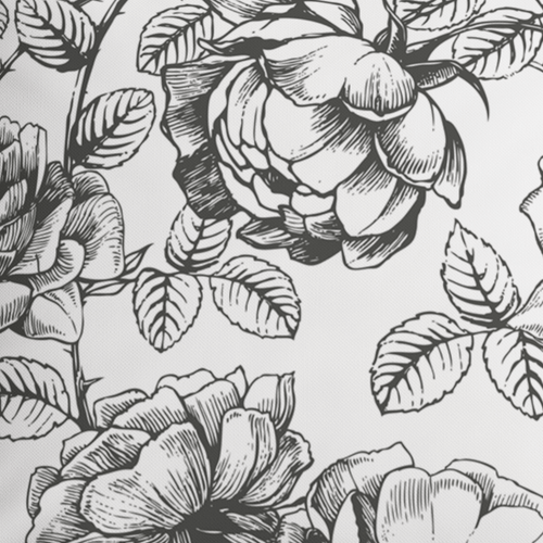 Black and White Floral Pillow in Emmaline - Che Cose Belle