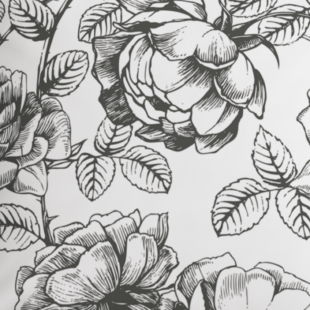 Black and White Floral Pillow in Emmaline - Che Cose Belle