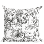 Black and White Floral Pillow in Emmaline - Che Cose Belle