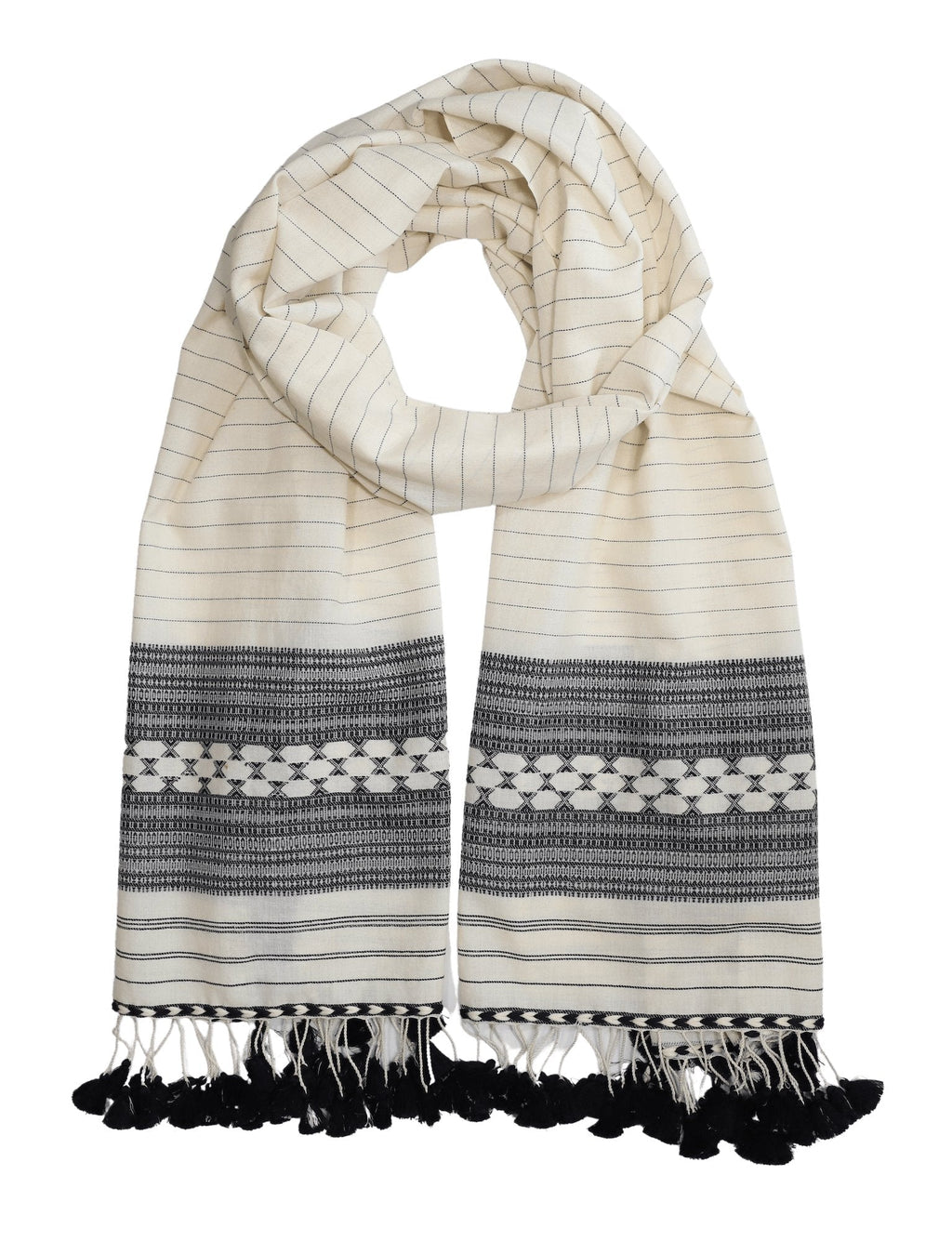 Black and White Kutch Scarf - Che Cose Belle