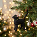 Black Cat Hand Knit Christmas Ornament Arcadia Home - Che Cose Belle