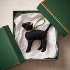 Black Cat Hand Knit Christmas Ornament Arcadia Home - Che Cose Belle