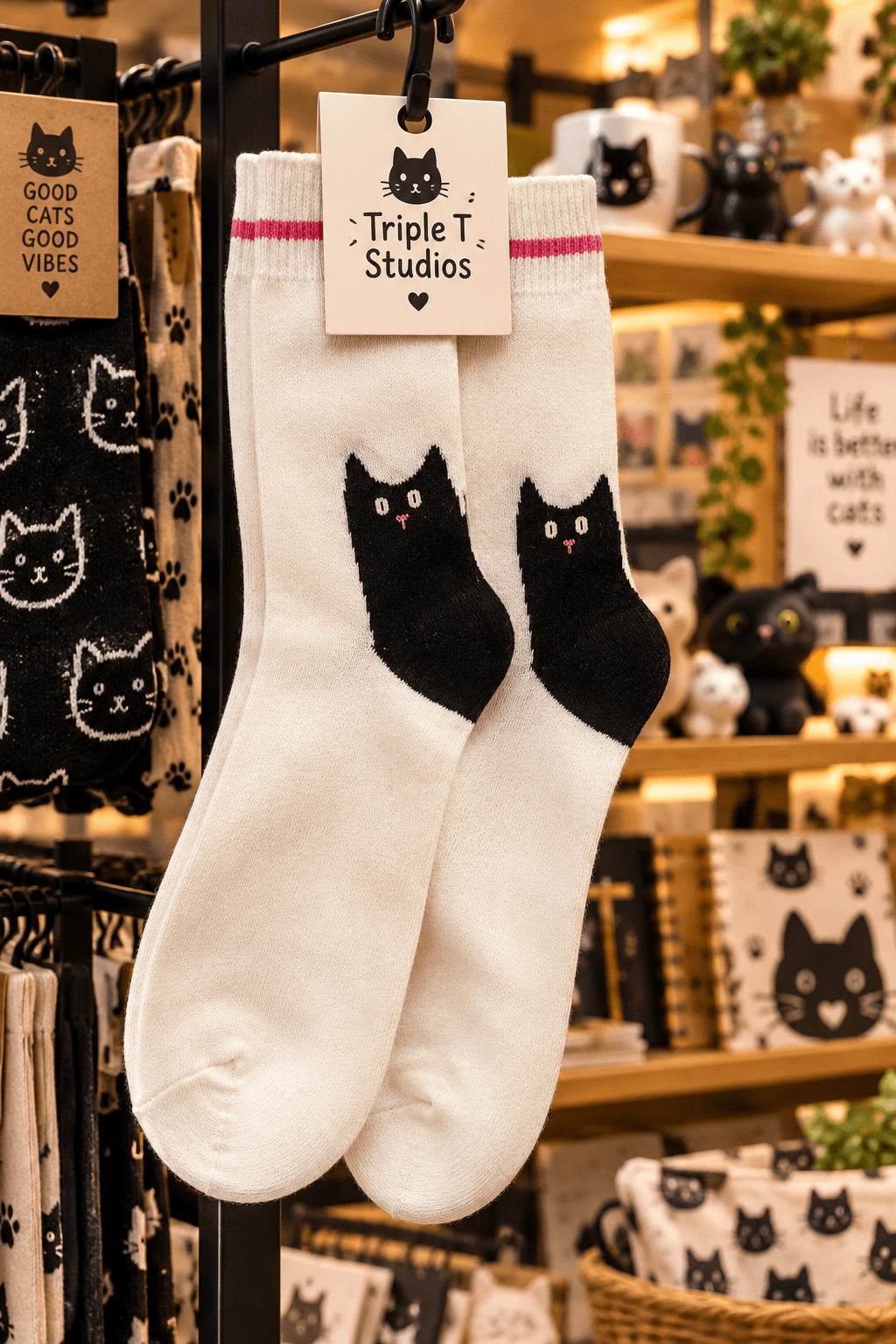 Black Cat Socks - Che Cose Belle