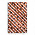Black Cats Orange Striped Geometry Tea Towel - Che Cose Belle