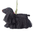 Black Cocker Spaniel Dog Hand Knit Christmas Ornament Arcadia Home - Che Cose Belle