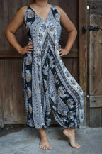 Black Elephant Boho Hippie Jumpsuit Rompers - Che Cose Belle