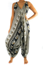 Black Elephant Boho Hippie Jumpsuit Rompers - Che Cose Belle