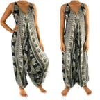 Black Elephant Boho Hippie Jumpsuit Rompers - Che Cose Belle
