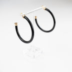 Black Hoop Earrings - Che Cose Belle