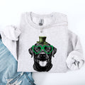 Black Lab, Labrador, Adorable Dog, St Patrick's Day, Lucky, Irish Sweatshirt - Che Cose Belle