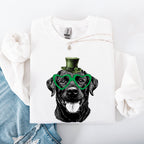 Black Lab, Labrador, Adorable Dog, St Patrick's Day, Lucky, Irish Sweatshirt - Che Cose Belle