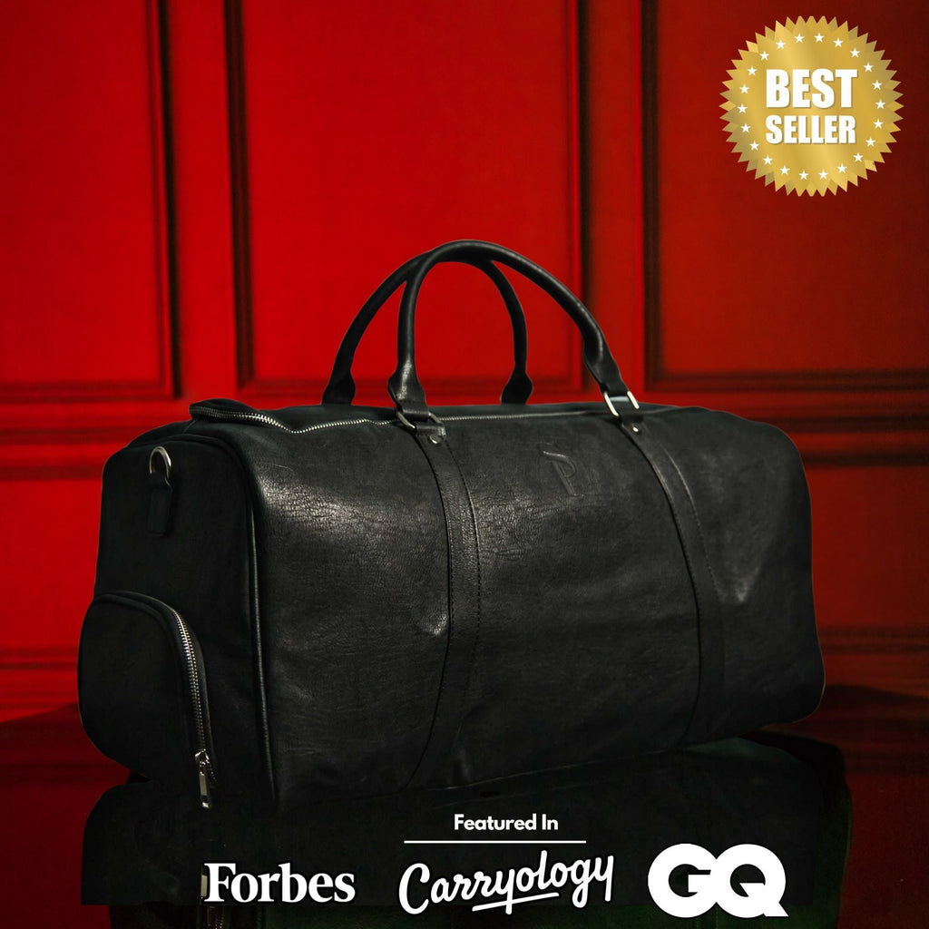 Black Leather Duffle Bag - Che Cose Belle