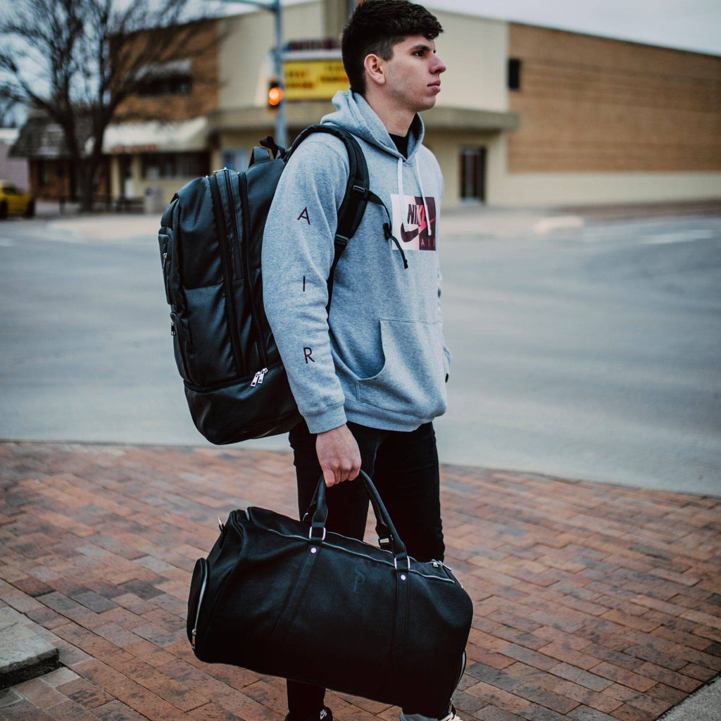 Black Leather Duffle Bag - Che Cose Belle