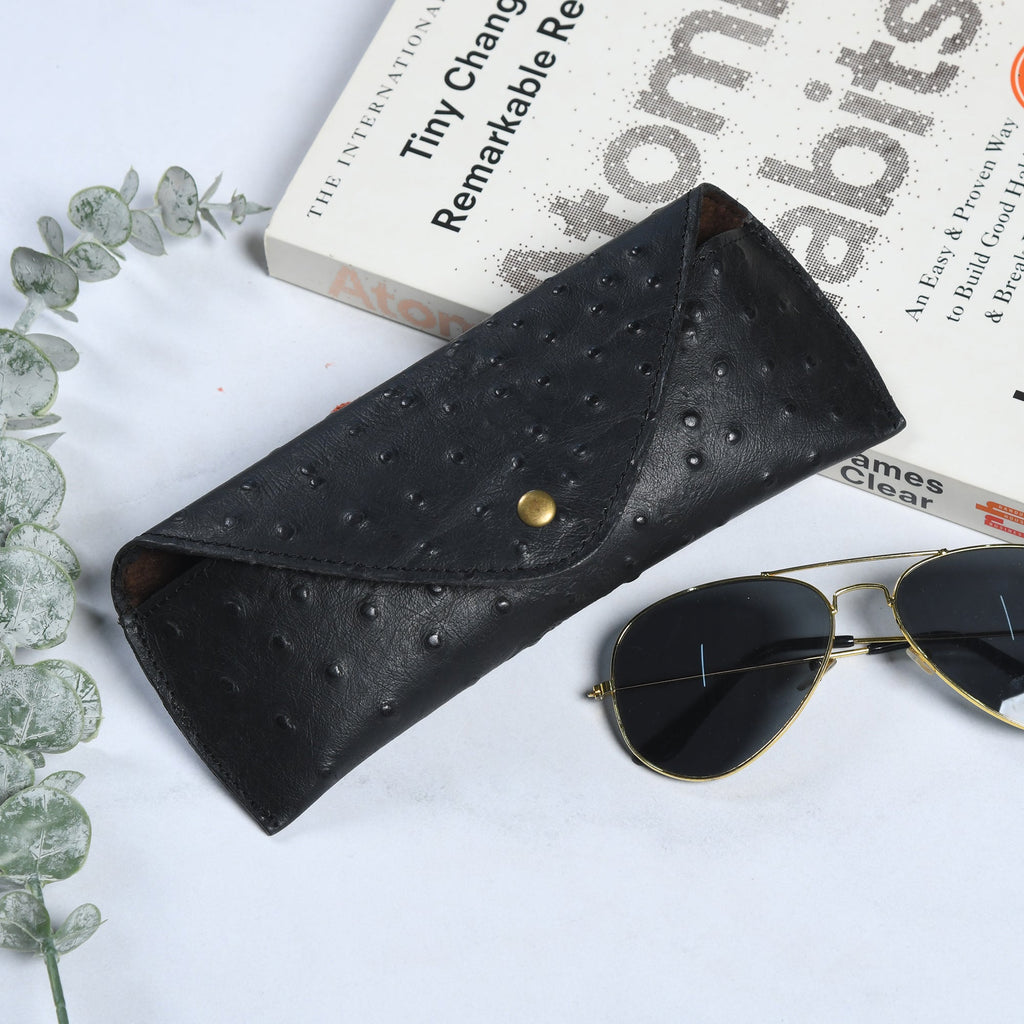 Black Leather Sunglasses Cover - Che Cose Belle