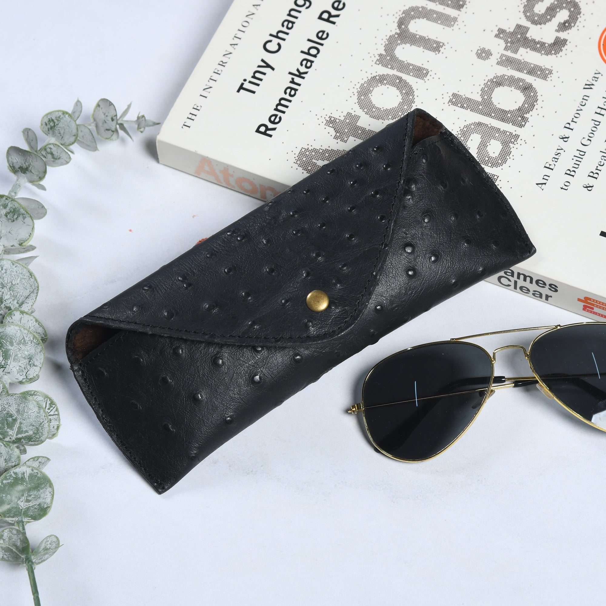 Black Leather Sunglasses Cover - Che Cose Belle