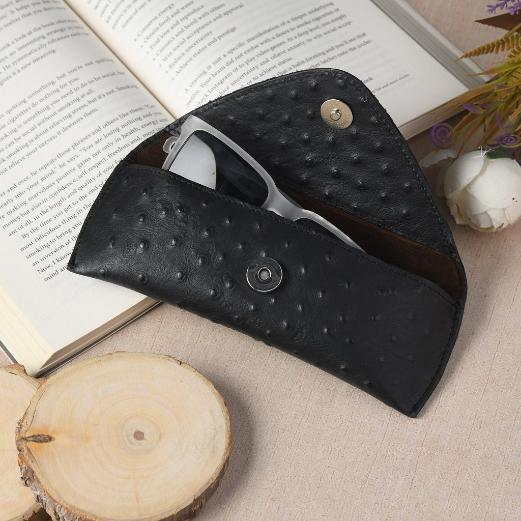 Black Leather Sunglasses Cover - Che Cose Belle