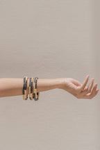 Black Motif Rattan Bangle - Che Cose Belle