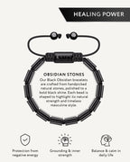 Black Obsidian Beaded Bracelet - Havana - Che Cose Belle