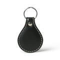 Black Oval Leather Keyring - Che Cose Belle