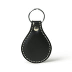 Black Oval Leather Keyring - Che Cose Belle