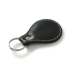 Black Oval Leather Keyring - Che Cose Belle