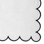 Black Scalloped Edge Napkins - LongWave - Che Cose Belle