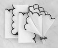 Black Scalloped Edge Napkins - LongWave - Che Cose Belle