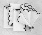 Black Scalloped Edge Napkins - LongWave - Che Cose Belle