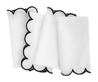 Black Scalloped Edge Napkins - LongWave - Che Cose Belle