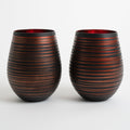 Black Swirl Stemless Glasses - Che Cose Belle