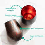 Black Swirl Stemless Glasses - Che Cose Belle