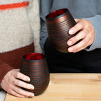 Black Swirl Stemless Glasses - Che Cose Belle