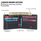 Black Textured Leather Mens Wallet - Che Cose Belle