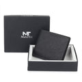 Black Textured Leather Mens Wallet - Che Cose Belle