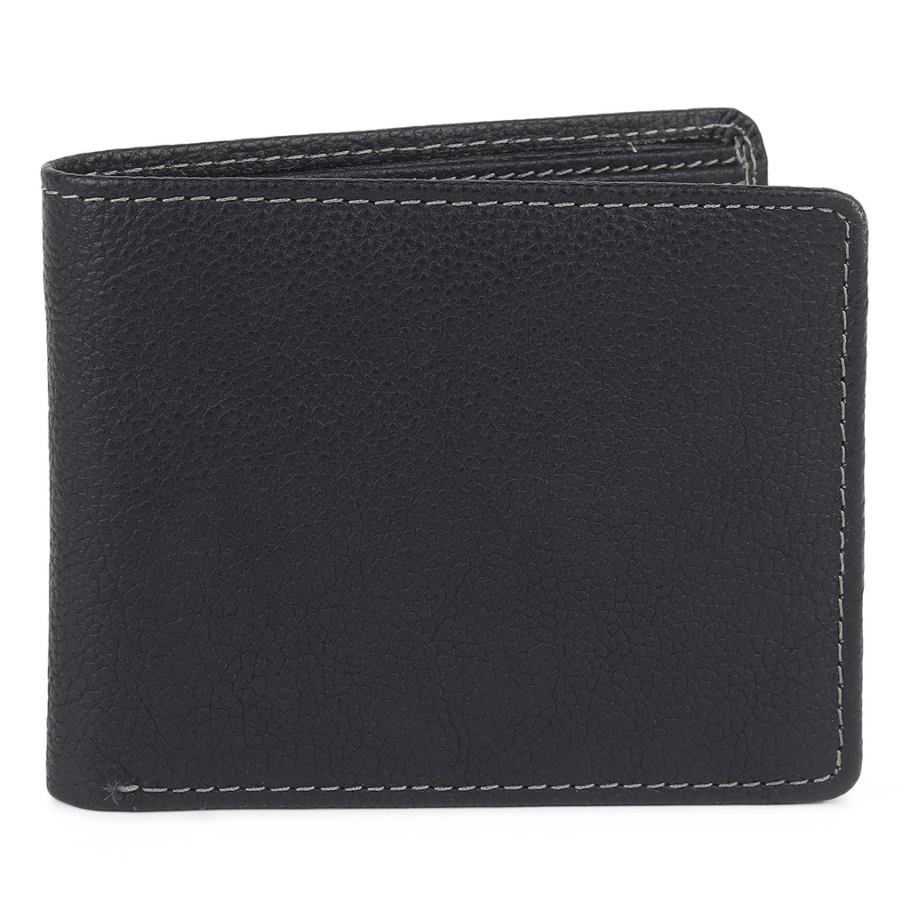Black Textured Leather Mens Wallet - Che Cose Belle