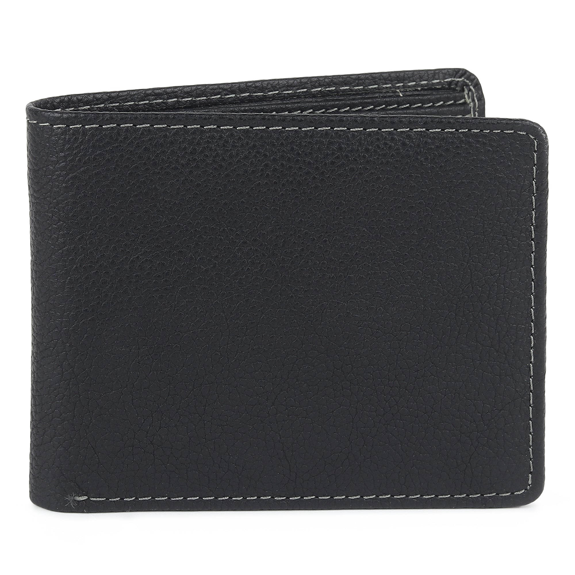 Black Textured Leather Mens Wallet - Che Cose Belle