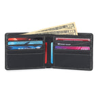 Black Textured Leather Mens Wallet - Che Cose Belle