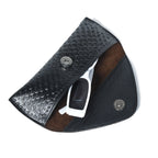 Black Textured Leather Sunglasses Cover - Che Cose Belle