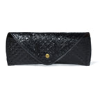 Black Textured Leather Sunglasses Cover - Che Cose Belle
