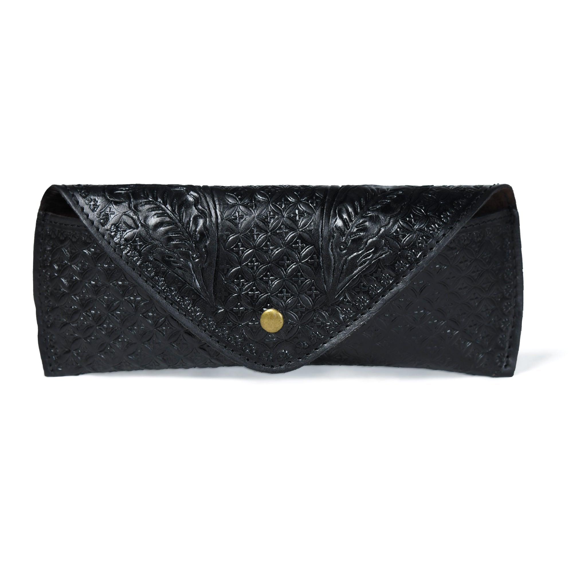 Black Textured Leather Sunglasses Cover - Che Cose Belle