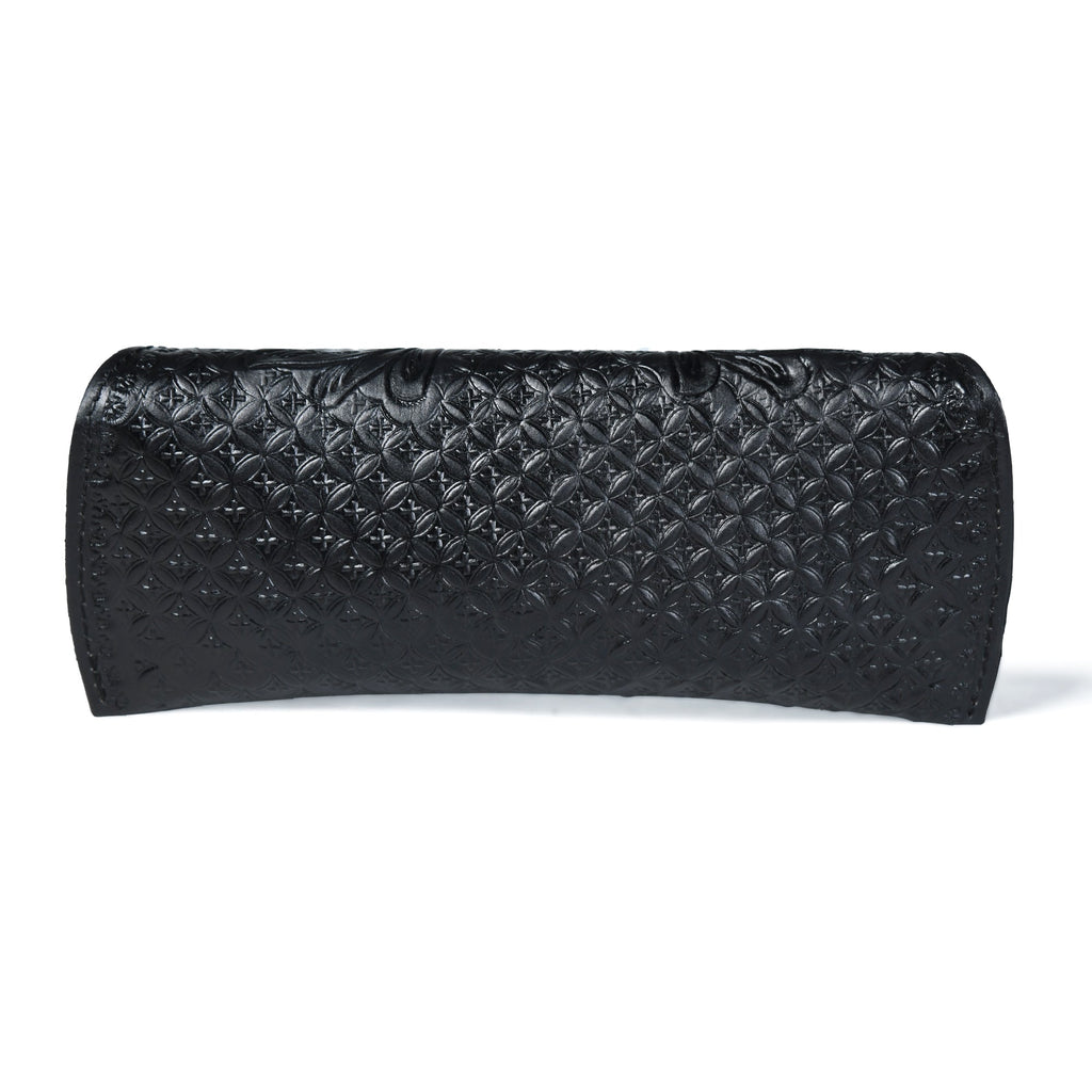 Black Textured Leather Sunglasses Cover - Che Cose Belle